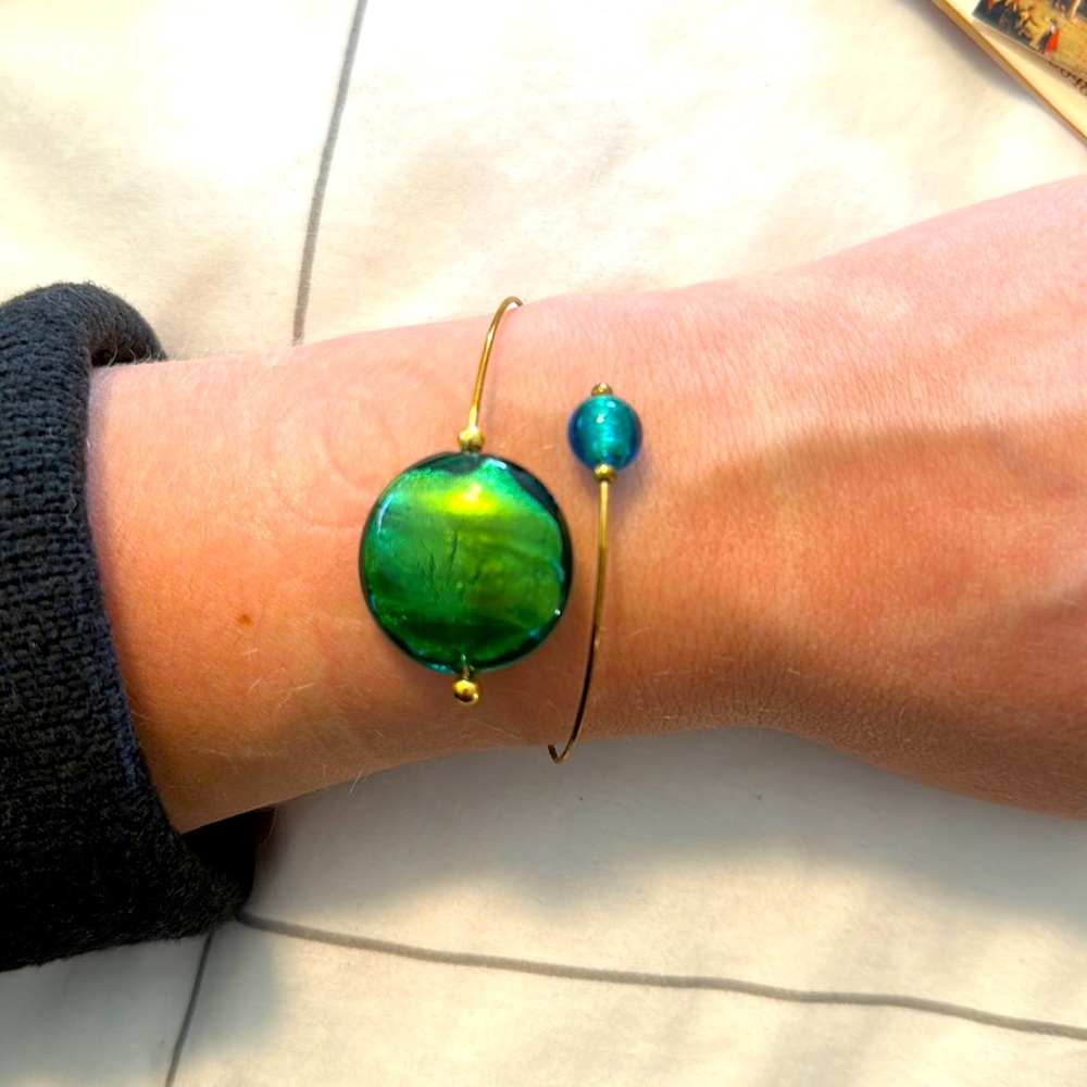 Brand new never worn Murano glass bracelet.